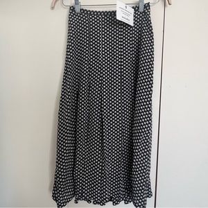 Rixo Silk Midi Skirt Star Print